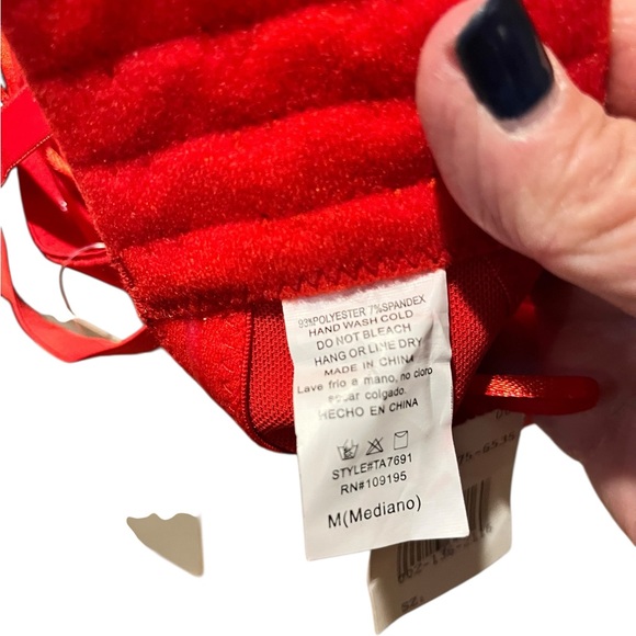 Love J NWT red beaded corset with white and dark silver embellished rhinestones - Picture 10 of 11